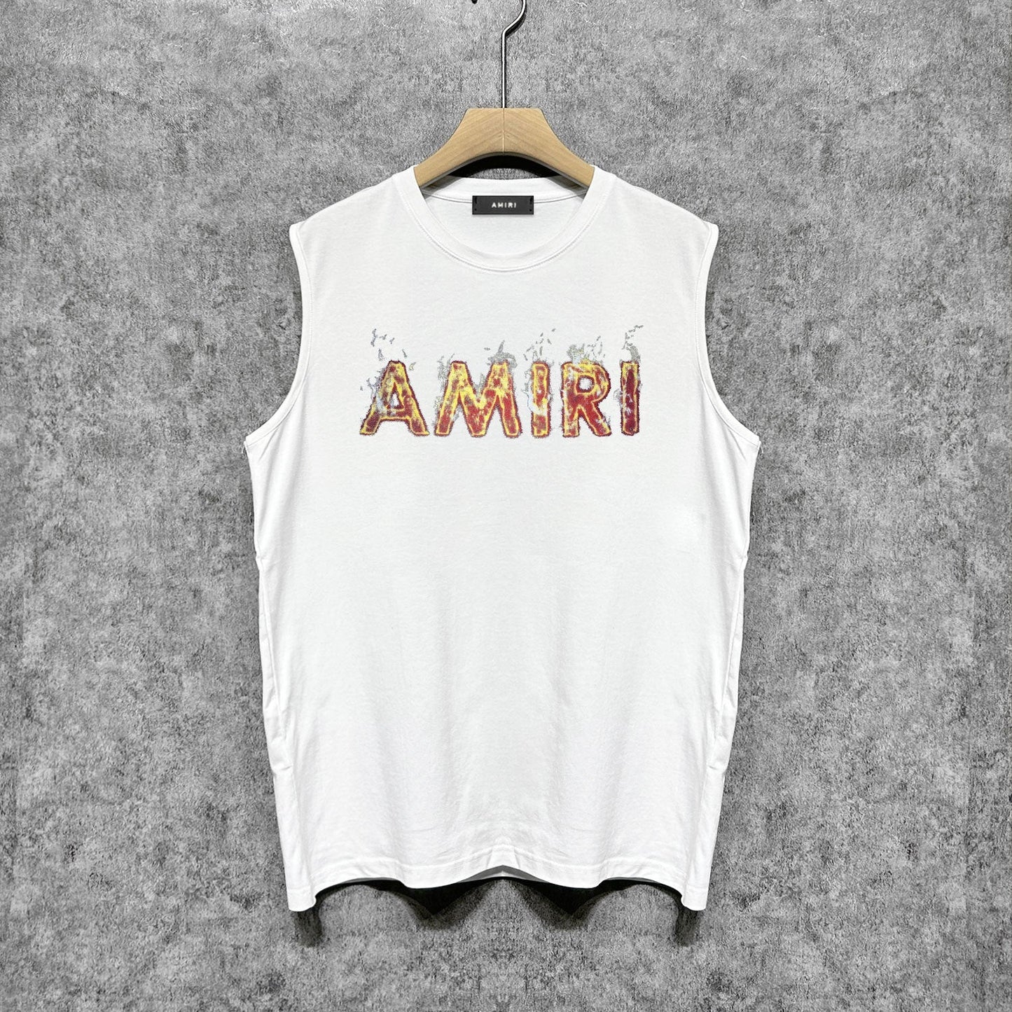 Amiri tank top flame letterprinting
