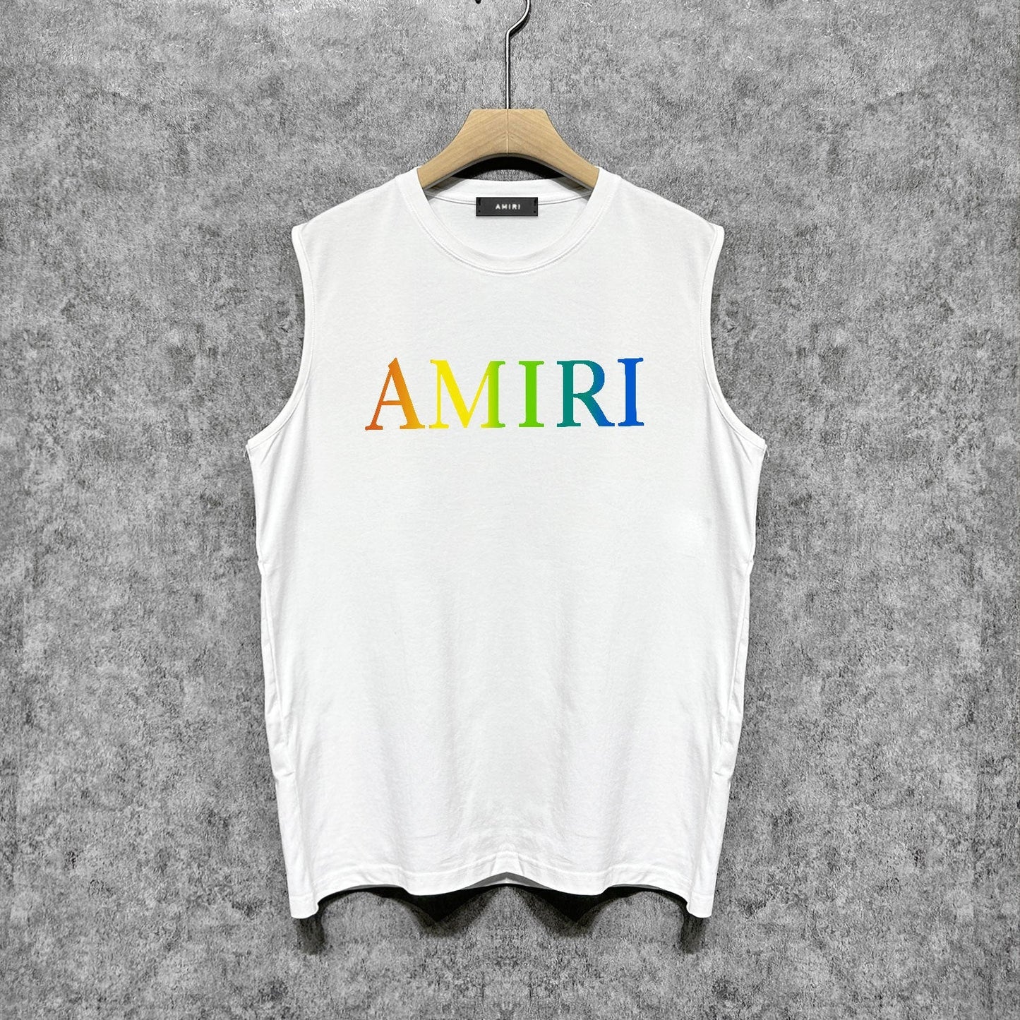 Amiri tank top gradient small letter printing