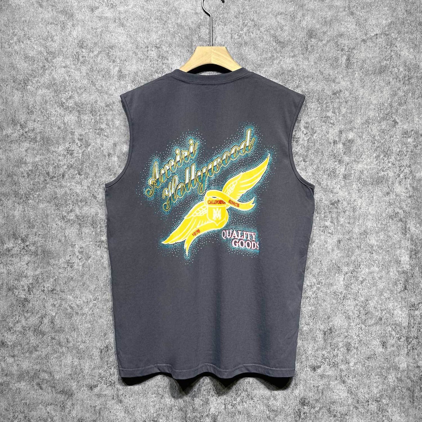 Amiri tank top star point wings printing