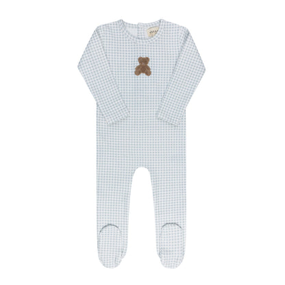 Ely's & Co Gingham Teddy Collection Footie