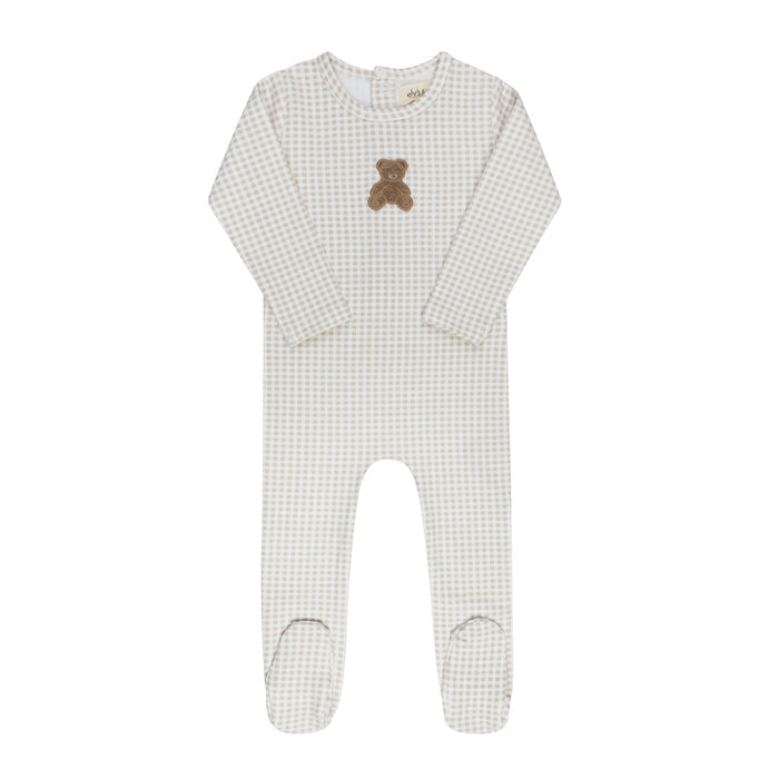 Ely's & Co Gingham Teddy Collection Footie