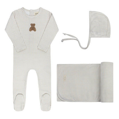 Ely's & Co Gingham Teddy Collection Take Me Home Set