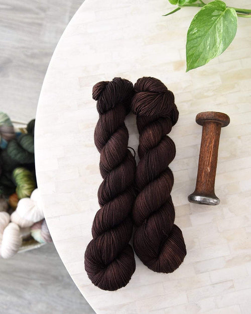 Destination Yarn fingering weight yarn Espresso