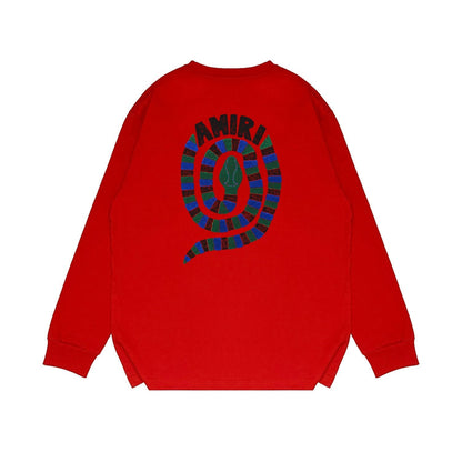 Amiri Long Sleeved Shirt Printed Trendy Pure Cotton