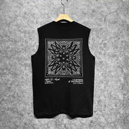 Amiri tank top simple logo square scarf printing