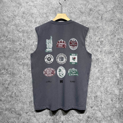 Amiri tank top medal set printing