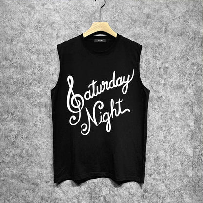 Amiri tank top with slanted art word printing