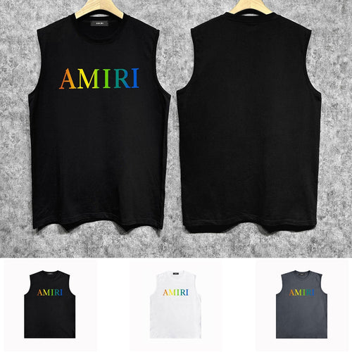 Amiri tank top gradient small letter printing