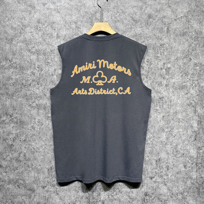 Amiri tank top lion medal printing