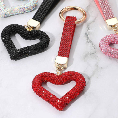Bling Studded Heart Keychain / Bag Charm