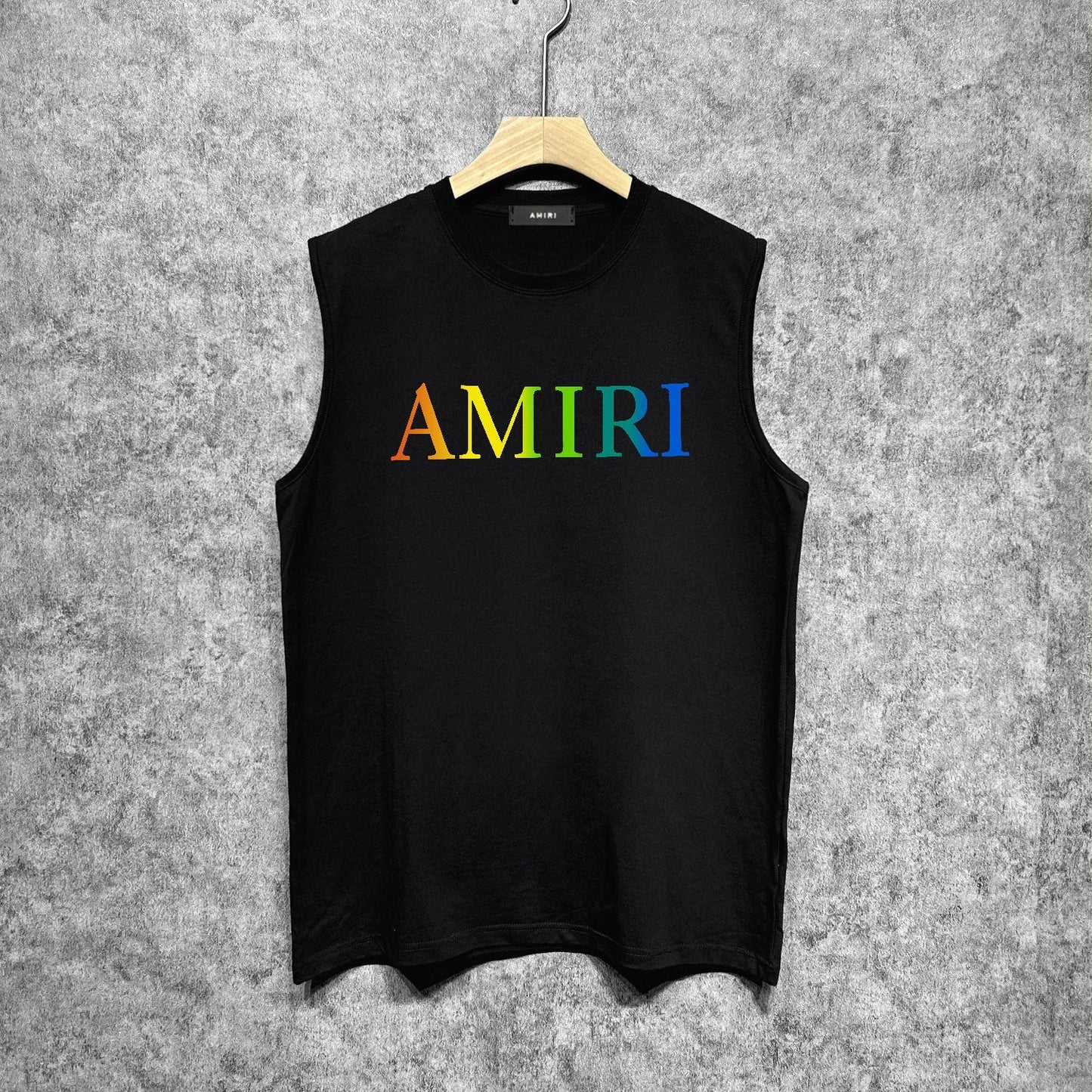 Amiri tank top gradient small letter printing