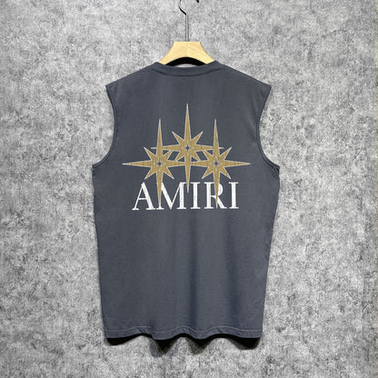 Amiri tank top bone crack star print
