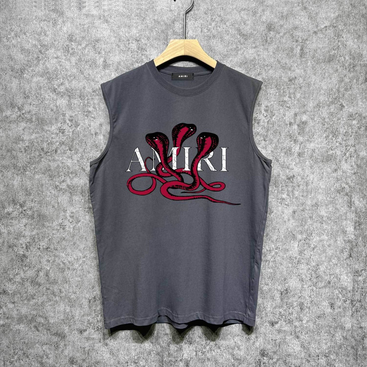 Amiri tank top new font cobra printing