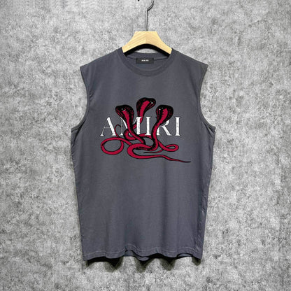 Amiri tank top new font cobra printing