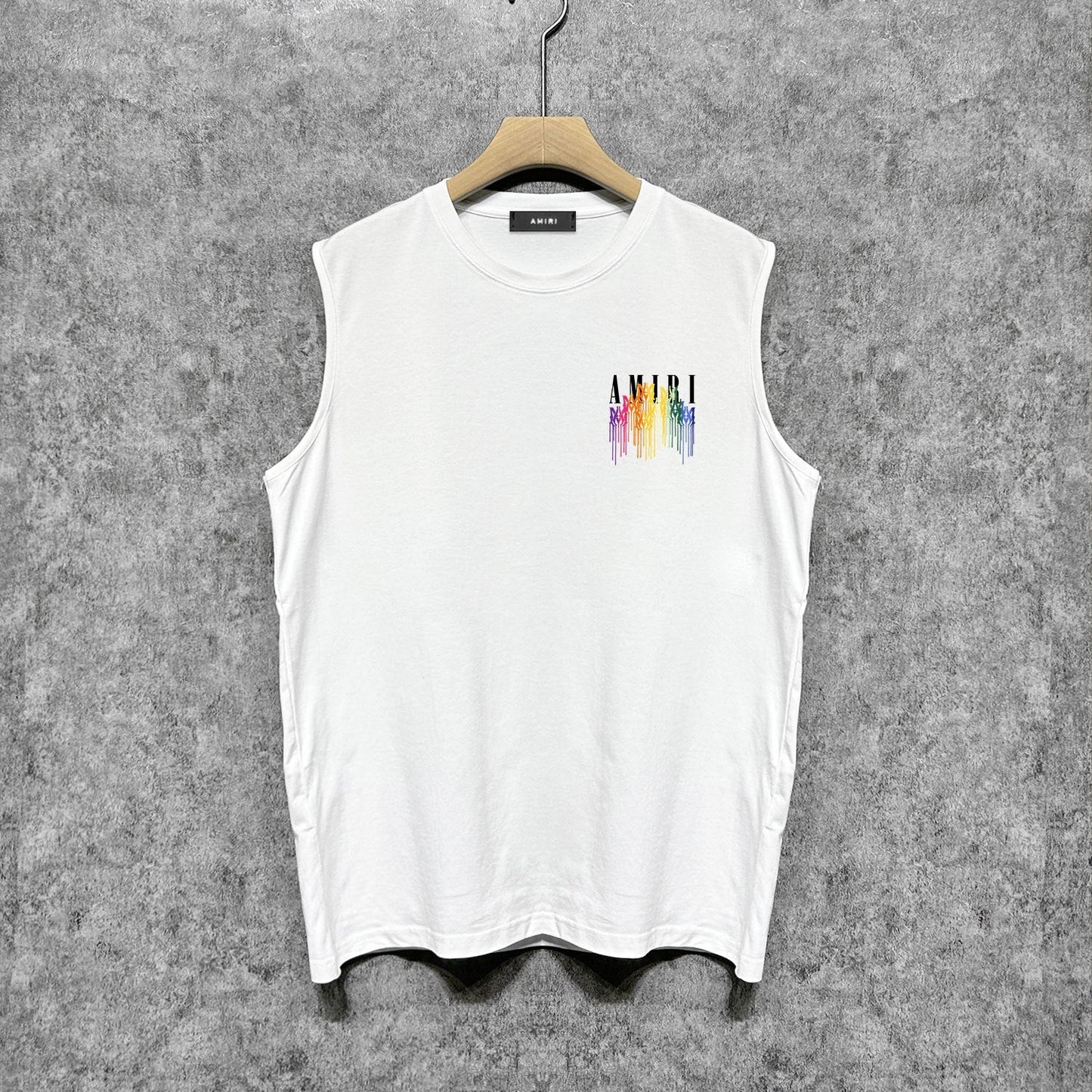 Amiri tank top gradient splash paint printing