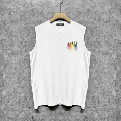 Amiri tank top gradient splash paint printing