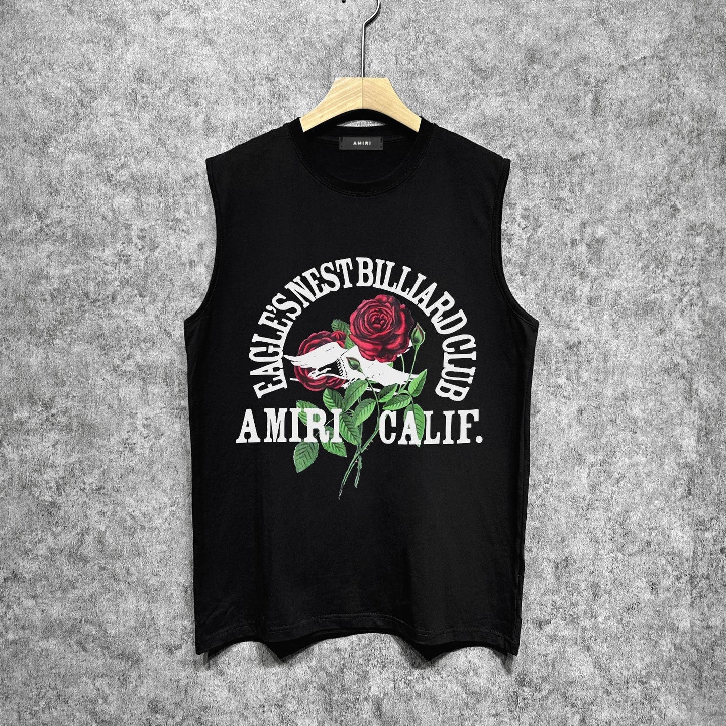 Amiri tank top rose printing