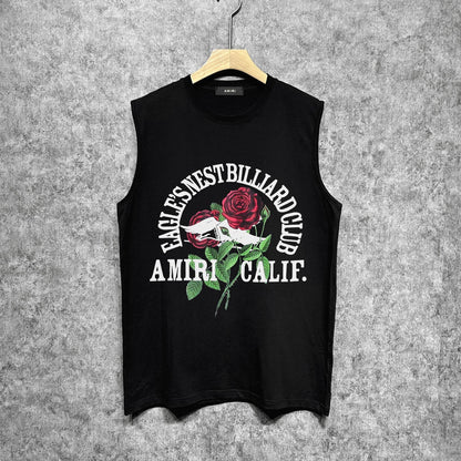 Amiri tank top rose printing