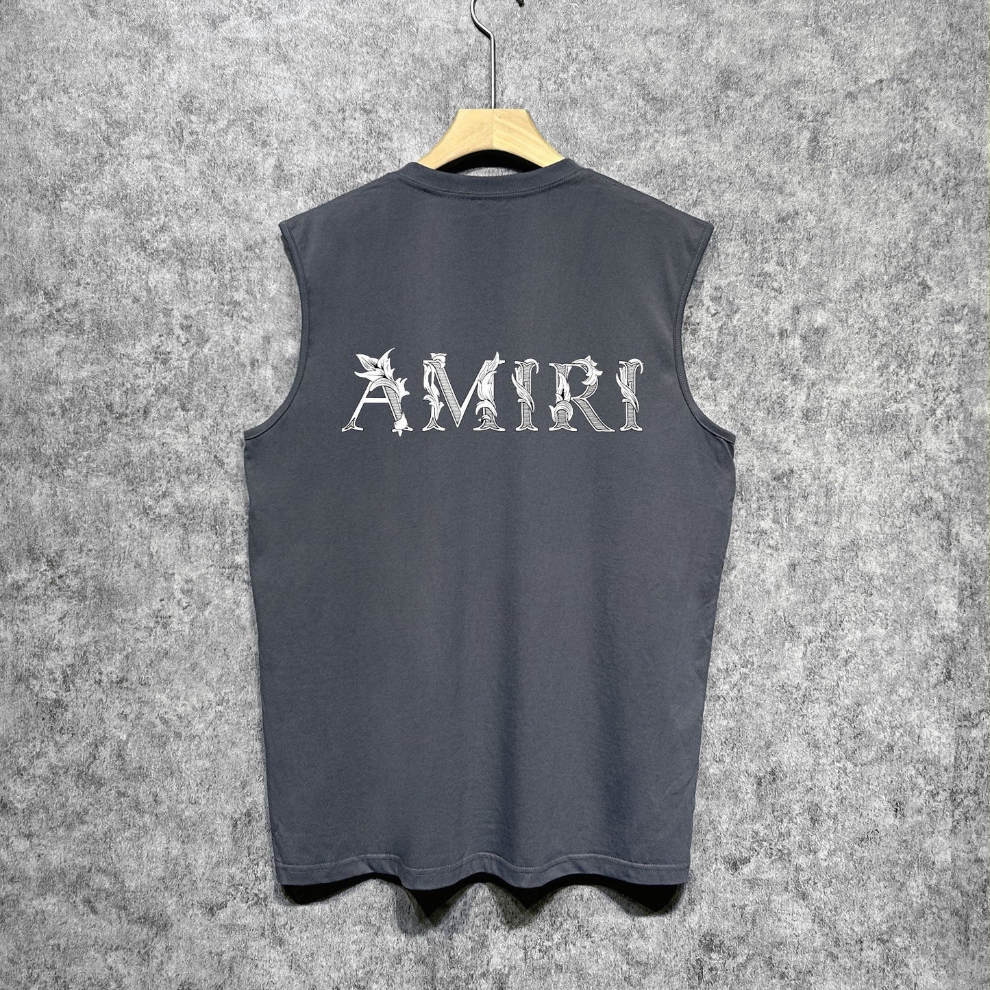 Amiri tank top with vine and man text printing