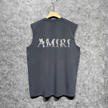 Amiri tank top with vine and man text printing