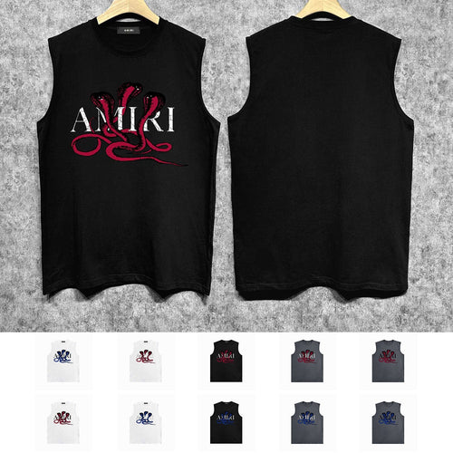 Amiri tank top new font cobra printing