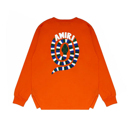 Amiri Long Sleeved Shirt Printed Trendy Pure Cotton