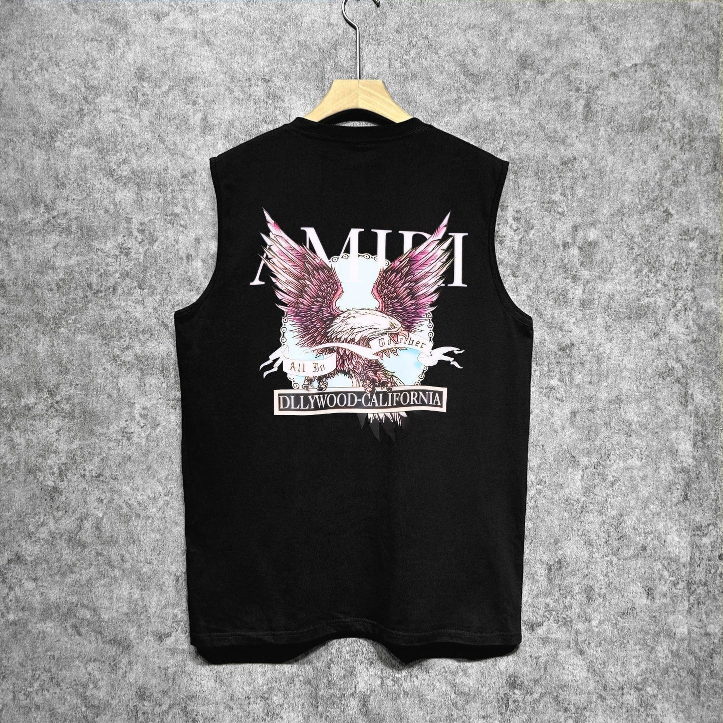 Amiri tank top flying eagle medal printing