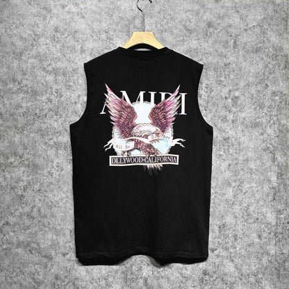 Amiri tank top flying eagle medal printing