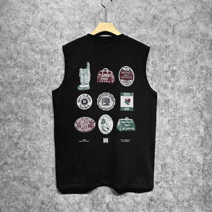 Amiri tank top medal set printing