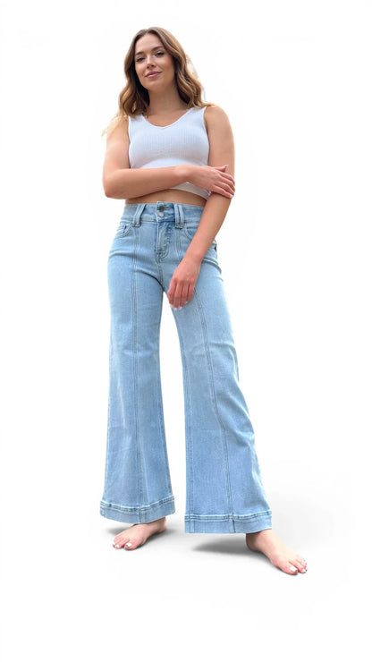 The Joan Super High-Rise Tummy Control Wide Leg Jeans