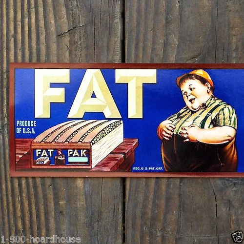 FAT PAK Fruit Crate Box Label 1930s