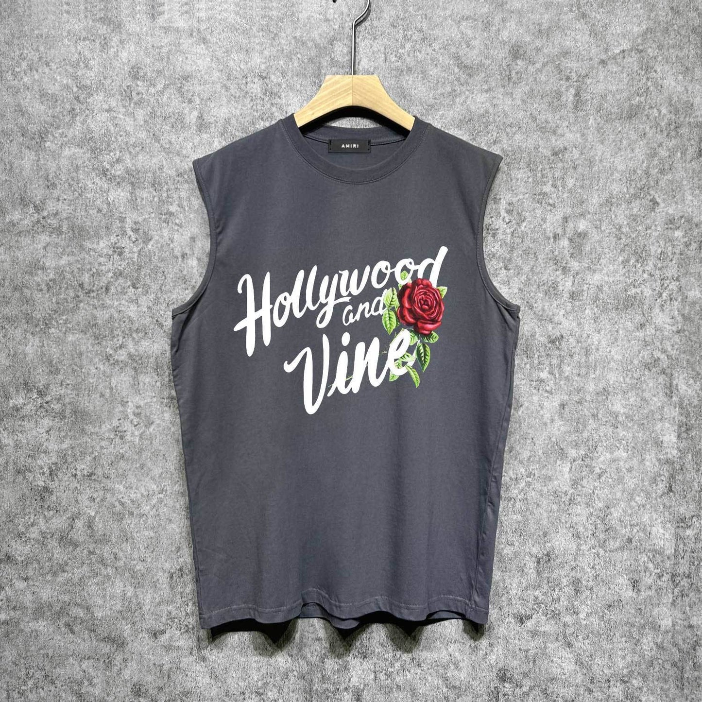 Amiri tank top hollywood rose printing
