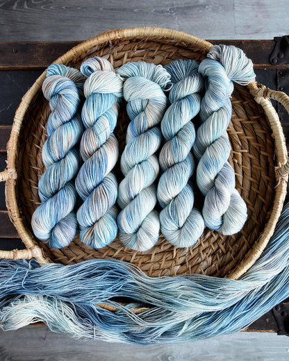 Destination Yarn fingering weight yarn Frozen Great Lake