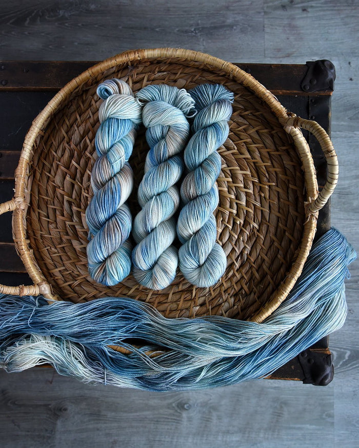 Destination Yarn fingering weight yarn Frozen Great Lake