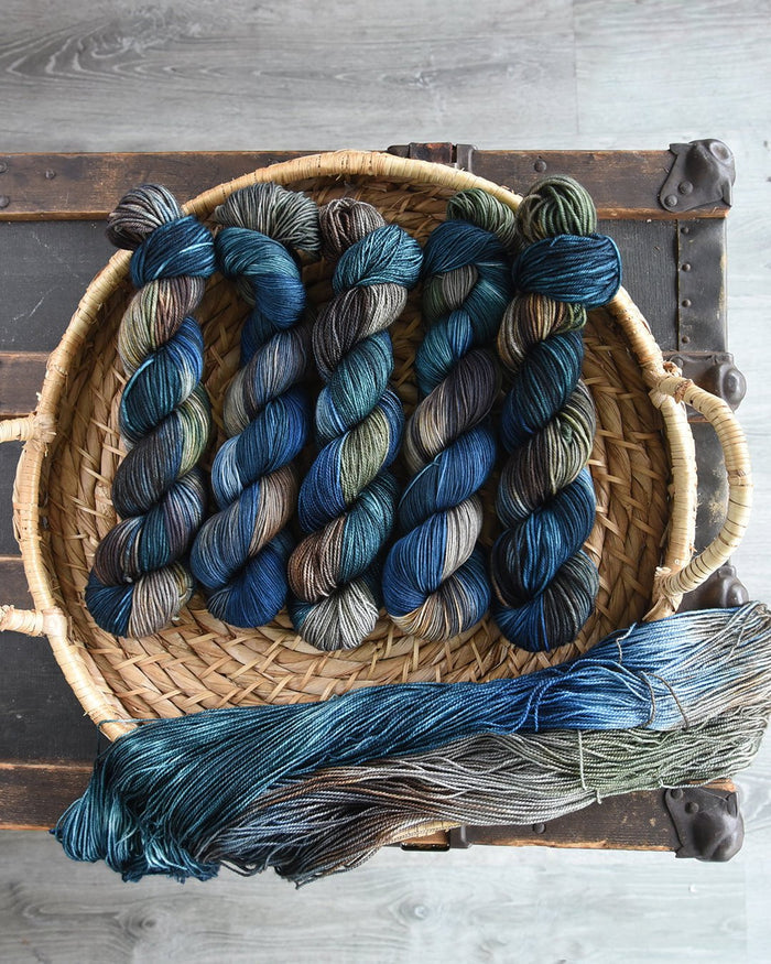Destination Yarn Mini Skein Set Great Lakes Classic Blues - MINI SKEIN SET