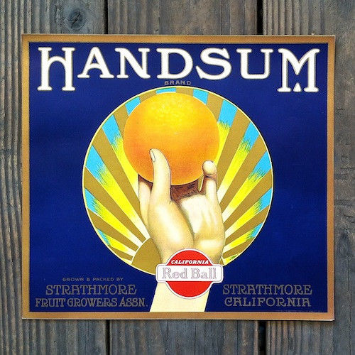 HANDSUM Citrus Crate Box Label