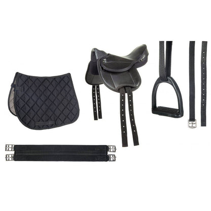 HKM Shetland Pony Saddle Set- Beginner- Black- Awaitng new stock