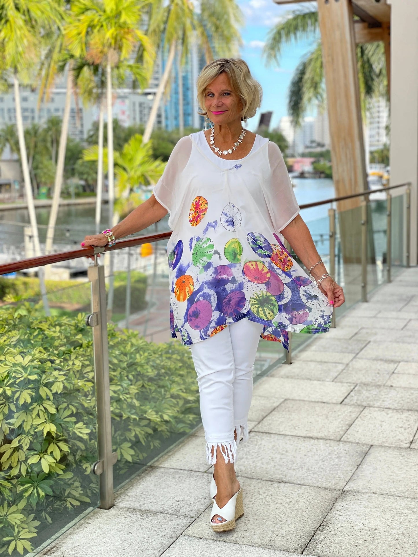 CHIFFON WHITE TUNIC