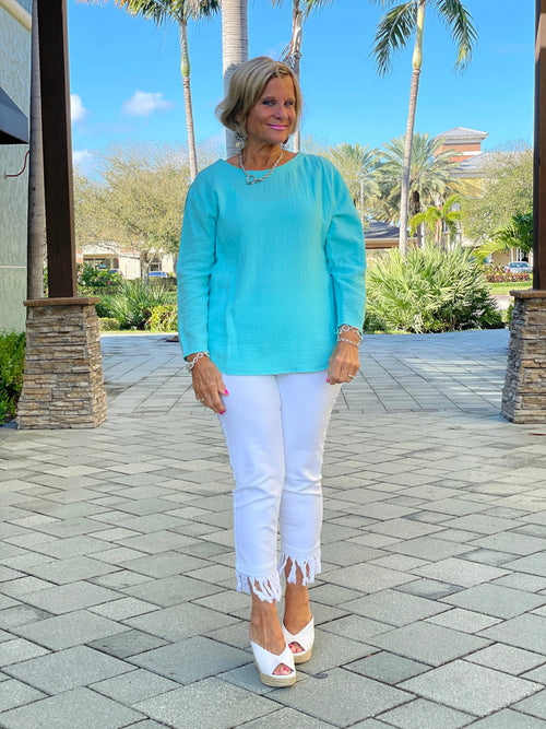 AQUA LONG WAFFLE SLEEVE