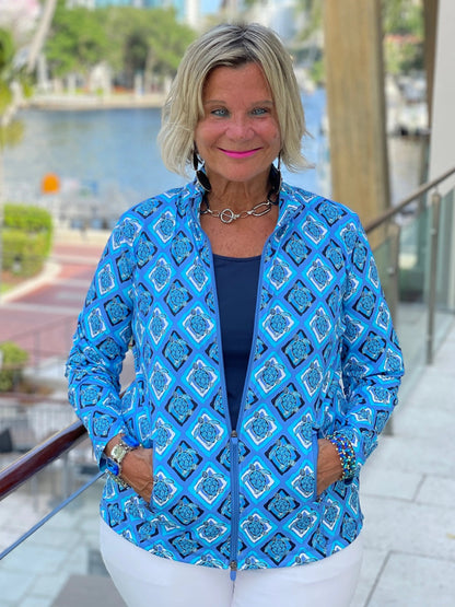 BAHAMA BLUE TURTLE FULL ZIPPER