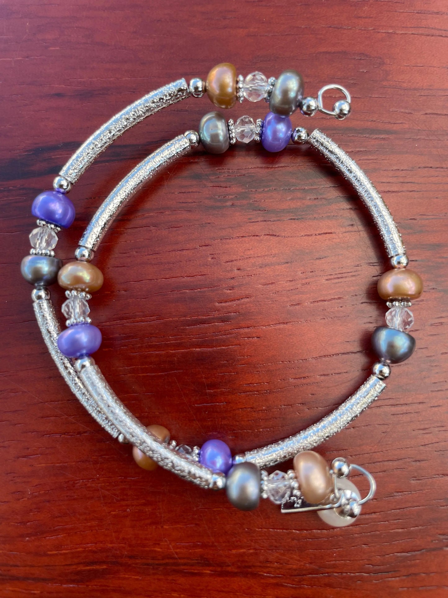 FRESH WATER PEARL LILAC BRACELET WRAP