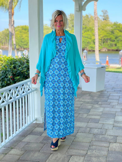BAHAMA BLUE TURTLE KEYHOLE MAXI