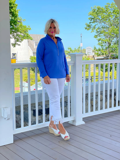 LULU-B KANGAROO BLU HALF ZIPPER