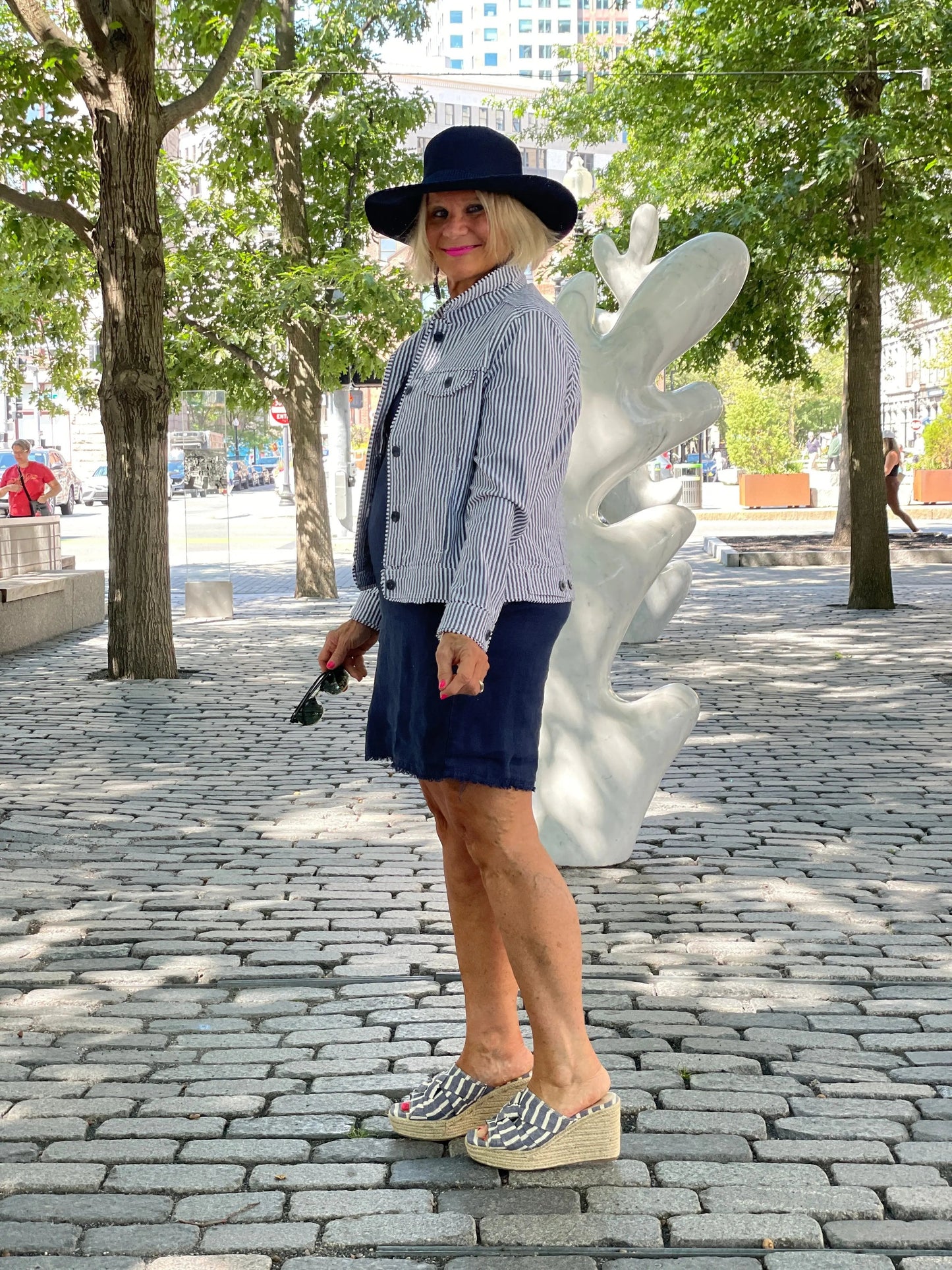 LULU-B NAVY LINEN DRESS