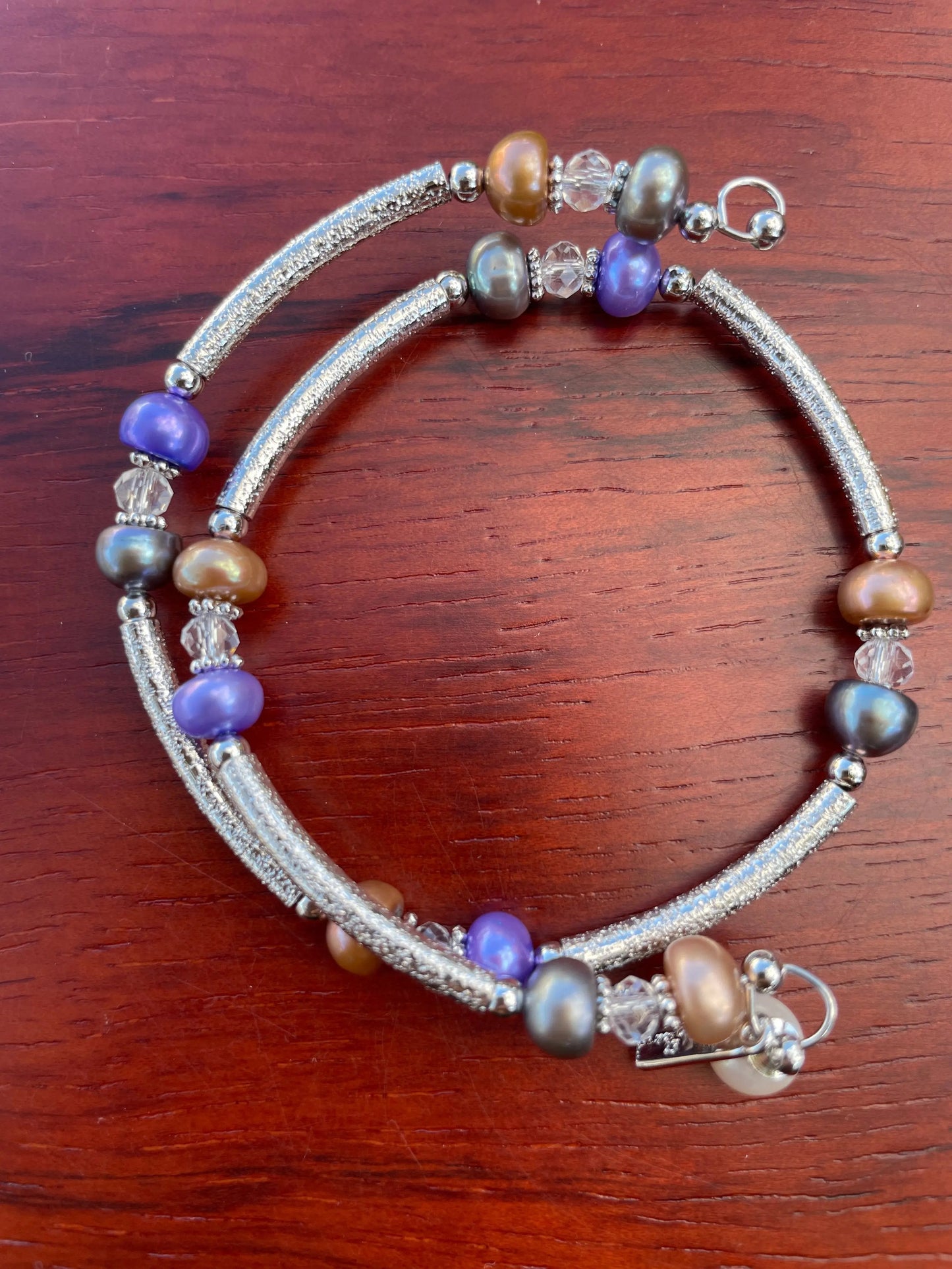 FRESH WATER PEARL LILAC BRACELET WRAP