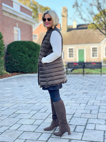 LULU-B OLIVE PUFFER VEST