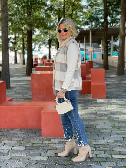 BLUE PLAID VEST