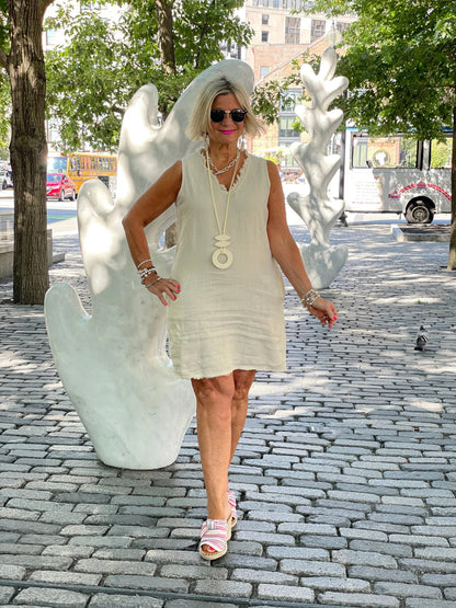 LULU-B STONE LINEN DRESS