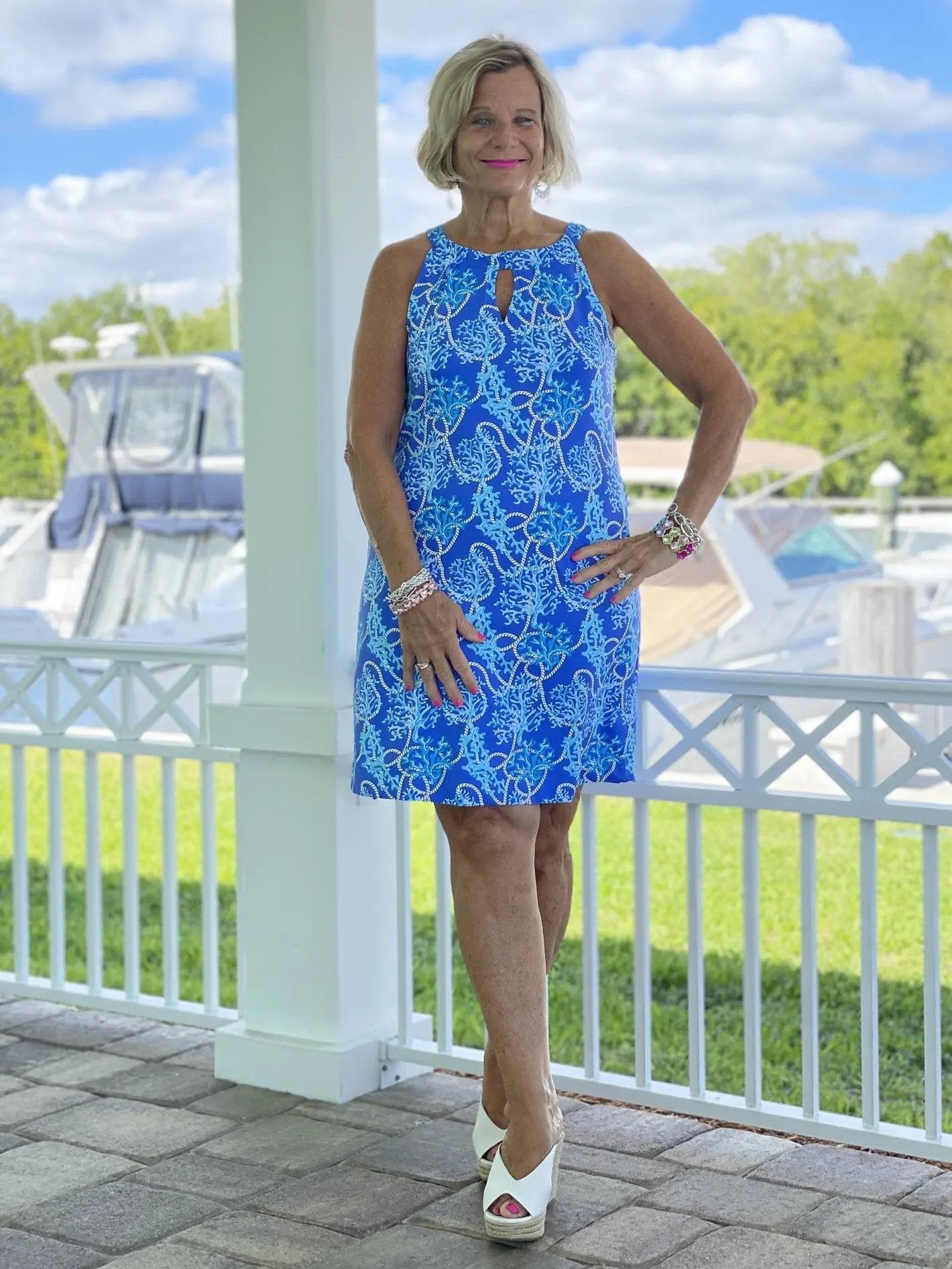 AQUA LANE KEYHOLE DRESS