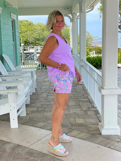 CAROLINA PAISLEY SKORT